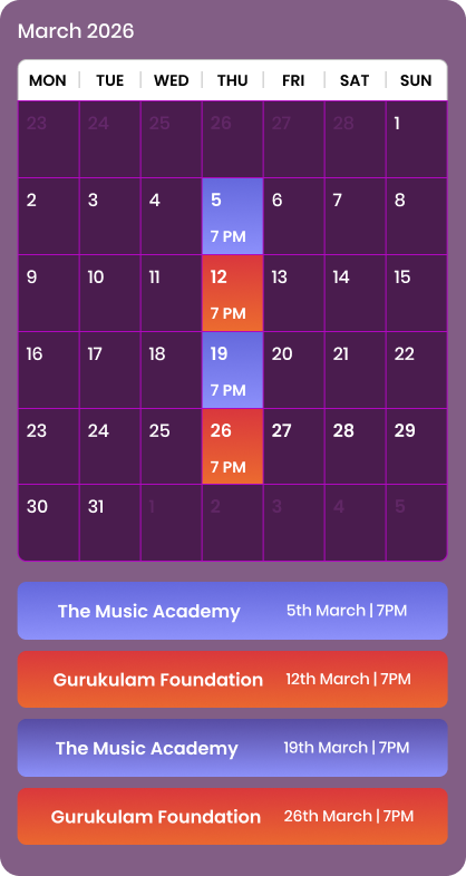 March 2026 Calendar mob