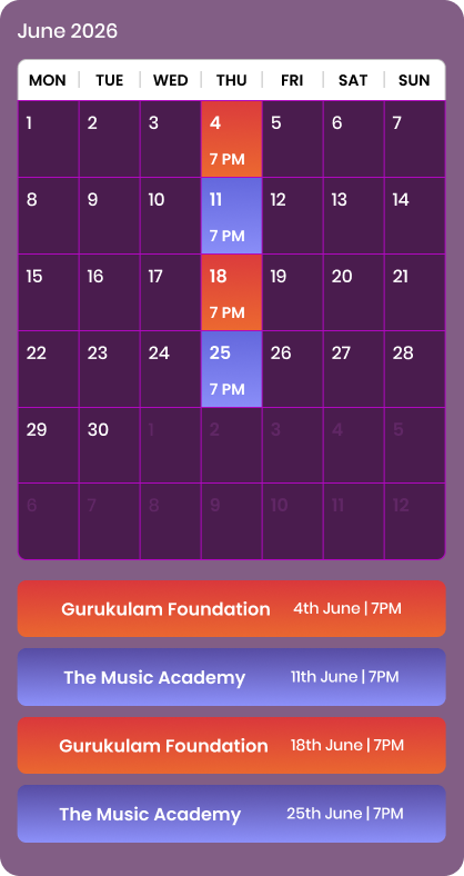 Homapage Calender