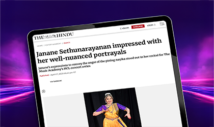 Janane Sethunarayanan's Expressive Bharatanatyam Recital