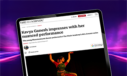 Kavya Ganesh bringing Abhinaya in full bloom
